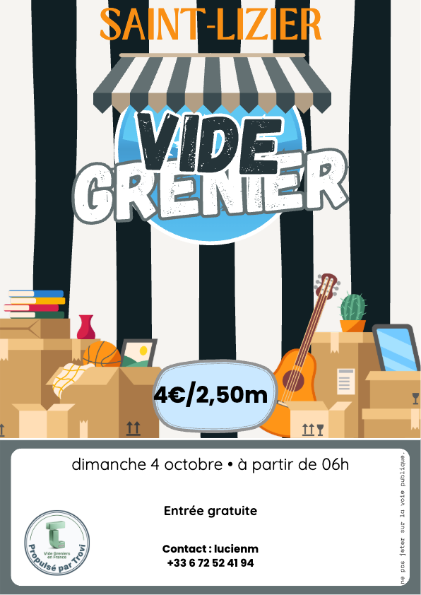 Vide grenier, brocante à Saint-Lizier