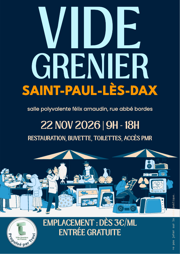 Vide grenier du Twirling-bâton St Paulois à Saint-Paul-lès-Dax