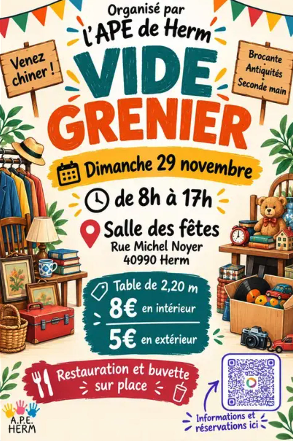 Vide grenier de l’APE à Herm