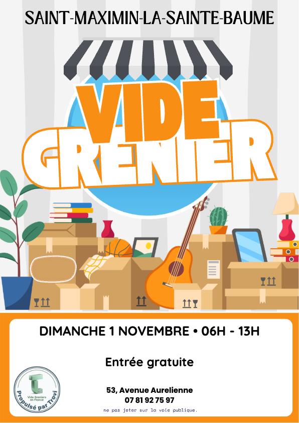 Vide grenier, brocante à Saint-Maximin-la-Sainte-Baume