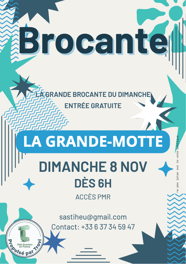 La grande brocante du dimanche à La Grande-Motte