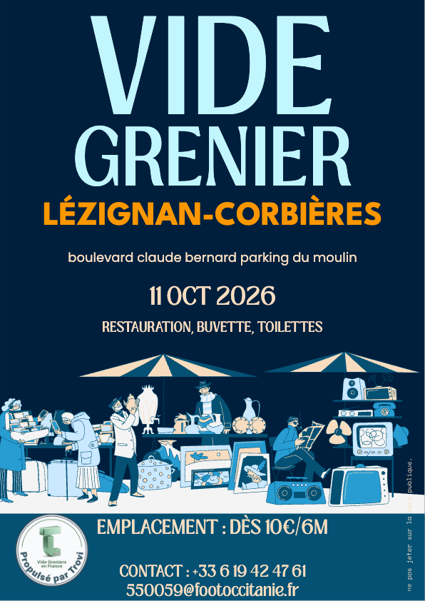 Vide grenier de l UFL à Lézignan-Corbières