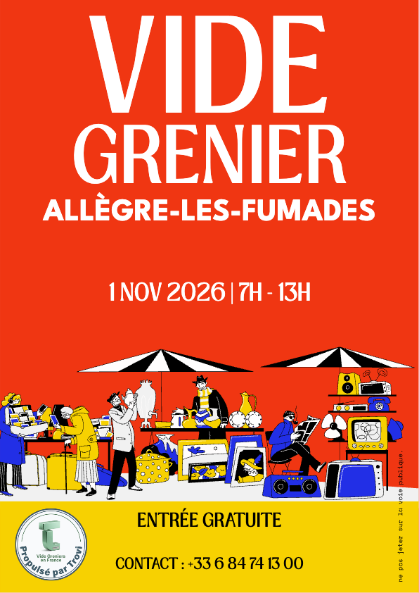 Vide grenier hebdomadaire à Allègre-les-Fumades